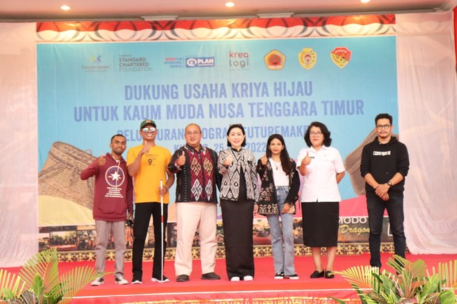 Peluncuran program Futuremakers di Kupang, Nusa Tenggara Timur oleh Plan Indonesia dan Standard Chartered. Foto: Yayasan Plan International Indonesia/Agus Haru