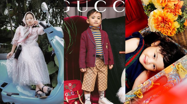 Gaya anak artis ikut Gucci Challenge. Foto: Instagram