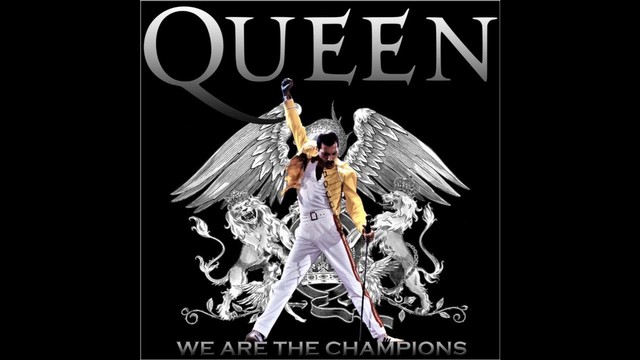 Ilustrasi sampul lagu We Are The Champions oleh Queen. Foto: YouTube/Queen Official