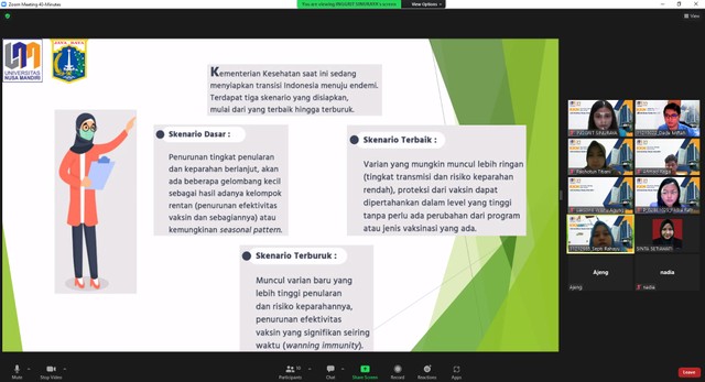 Materi yang disampaikan oleh kelompok mahasiswa untuk para audience. Foto : Dok. Mahasiswa