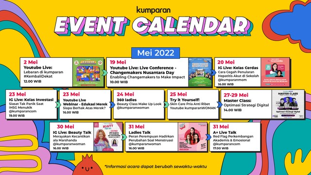kumparan Event Calendar Mei 2022 Update week 4. Foto: kumparan