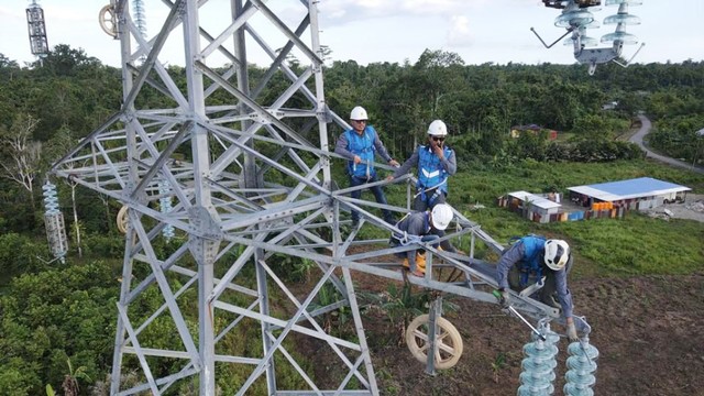 Petugas PLN di Timika. (Foto PLN  Papua)