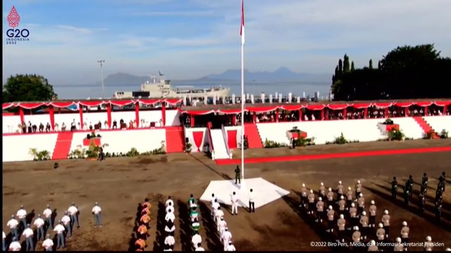 Suasana Upacara Peringatan Hari Lahir Pancasila di Lapangan Pancasila, Enda, NTT. Foto: Youtube/Sekretariat Presiden