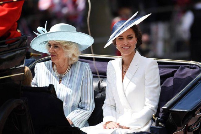 Kate Middleton di Trooping the Colour Parade Platinum Jubilee Ratu Elizabeth II. Foto: Getty Images