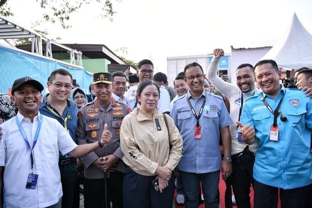 Pejabat Negara dan Elit Politik menghadiri perhelatan Jakarta ePrix. Foto: Instagram/@aniesbaswedan