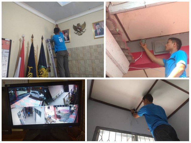 Pemasangan CCTV di beberapa titik bangunan Bapas Lahat