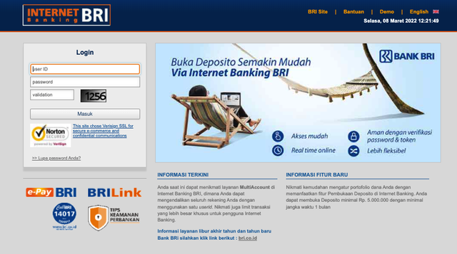 Ilustrasi Internet Banking BRI Tidak Bisa Login. Foto: Dokumentasi bank BRI