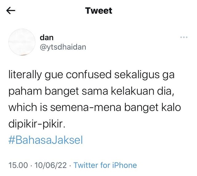 Code-mixing ala Muda-Mudi Jaksel | kumparan.com