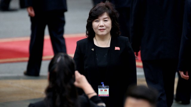 Wakil Menteri Luar Negeri Korea Utara Choe Son-Hui di Istana Kepresidenan di Hanoi pada 1 Maret 2019. Foto: Luong Thai Linh/AFP 
