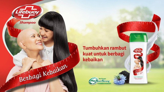 Lifebuoy Shampoo produksi PT Unilever Indonesia, Tbk. meluncurkan kampanye 'Berbagi Kebaikan'. Dok. Lifebouy.