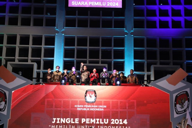 Suasana peluncuran Tahapan Pemilu 2024 di KPU, Jakarta, Selasa (14/6/2022). Foto: Aditia Noviansyah/kumparan