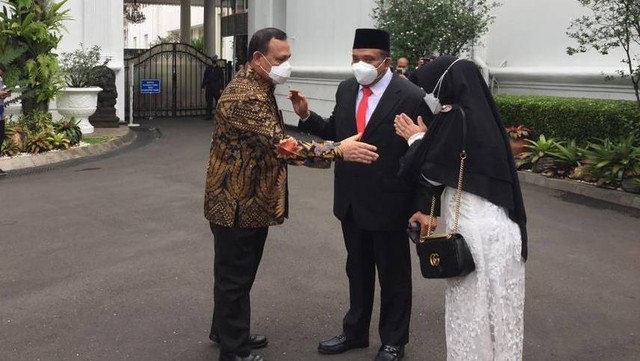 Sekjen PBB Ferry Arfiansyah Noor tiba di Istana Kepresidenan Jakarta, Rabu (15/6/2022). Foto: Rafyq Panjaitan/kumparan