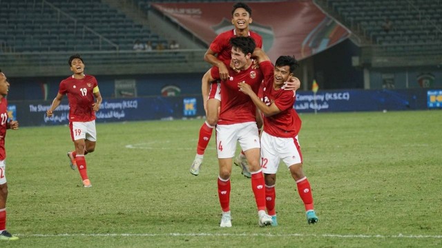 Pertandingan Timnas Indonesia vs Timnas Nepal pada Pra-Piala Asia 2023 di Jaber Al-Ahmad International Stadium, Rabu (15/6/2022). Foto: PSSI