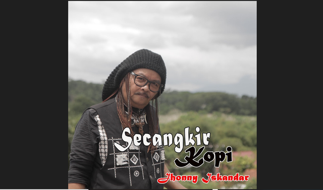 Ilustrasi sampul lagu Secangkir Kopi oleh Jhonny Iskandar. Foto: Apple Music