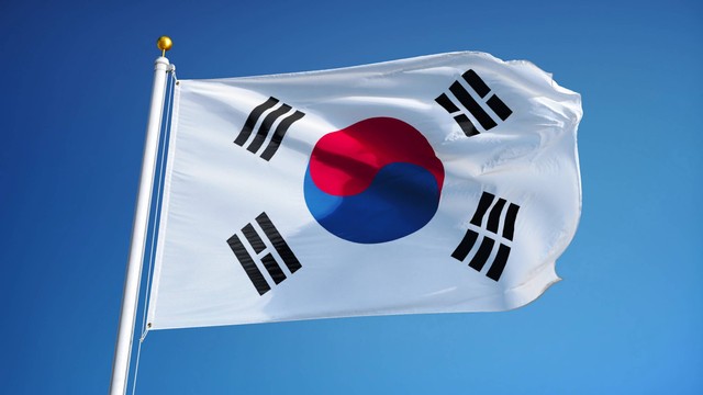 Ilustrasi bendera Korea Selatan. Foto: railway fx/Shutterstock