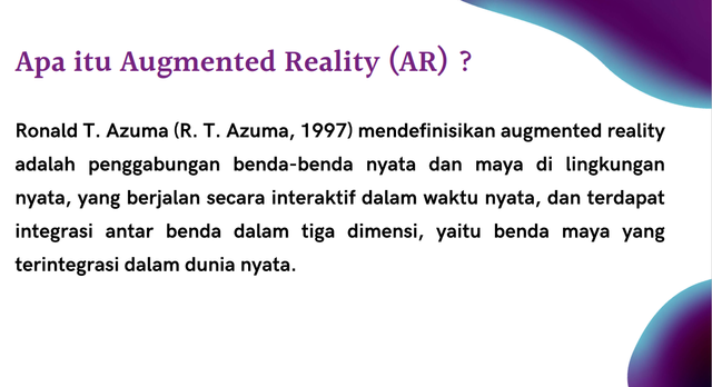 Pengertian Media Augmented Reality (Sumber: Dokumentasi Pribadi).