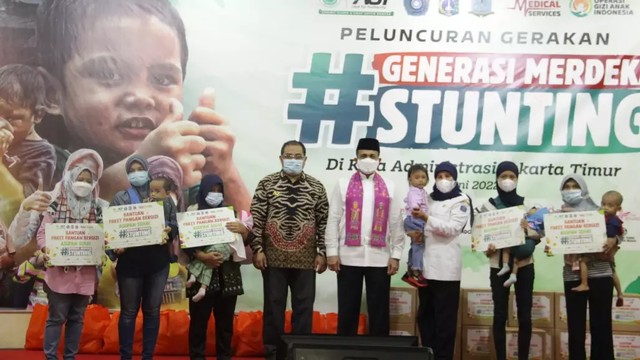 Peluncuran program Gerakan Generasi Merdeka Stunting di Kantor Walikota Jakarta Timur. (ACTNews/ Fhirlian Rizqi)