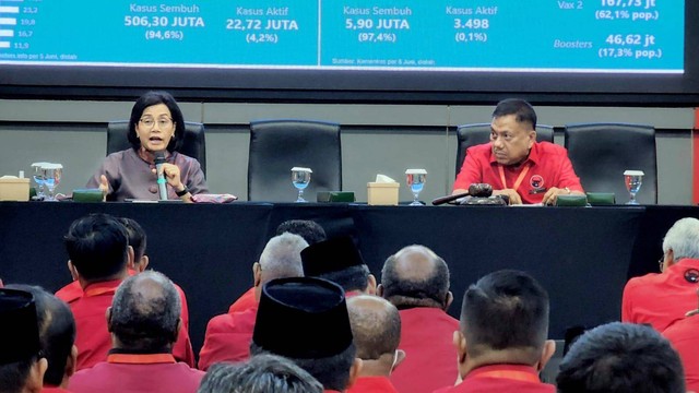 Sri Mulyani di Sekolah Partai PDIP. Foto: PDIP