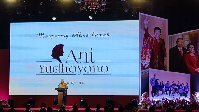 SBY di acara mengenang Ani Yudhoyono, Minggu (19/6/2022). Foto: Annisa Thahira Madina/kumparan