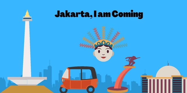 Foto: canva.com. Ilustrasi Kota Jakarta, Jakarta I am Coming