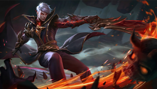 Alucard, hero fighter dan assassin di Mobile Legends. Foto: Moonton