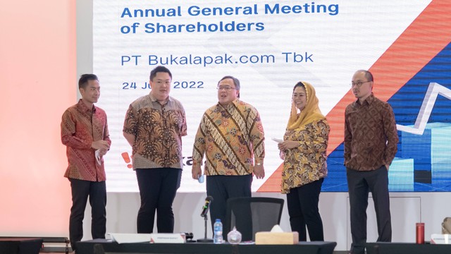 PT Bukalapak.com Tbk (BUKA) menggelar Rapat Umum Pemegang Saham Tahunan (RUPST) pada hari Jumat (24/6/2022). Foto: Bukalapak