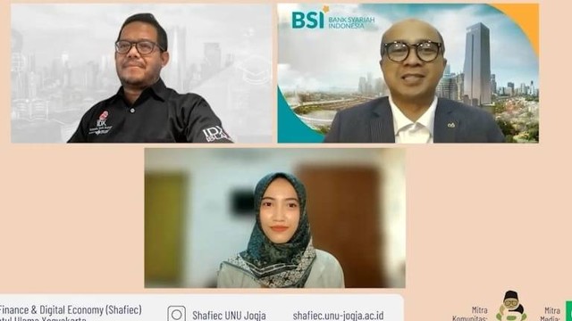 Tangkapan layar talkshow investasi syariah UNU Yogyakarta. Foto: Dok. UNU Yogya