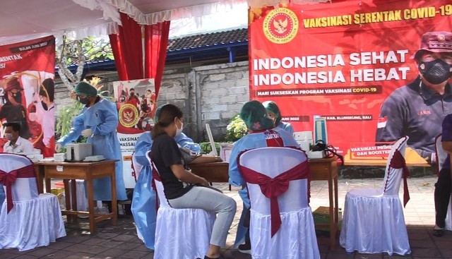Vaksinasi booster di Klungkung, Bali untuk para pelajar - IST