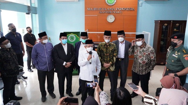 Wakil Presiden Ma'ruf Amin kunjungi kantor MUI Pusat, Selasa (28/6/2022). Foto: KIP