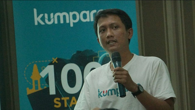 Reza Aditya, Redaktur Daerah kumparan, saat menyampaikan materi operasional di acara onboarding kumparan 1001 Media Online di Hotel Puri Denpasar, Kamis (24/1). Foto: Jamal Ramadhan/kumparan