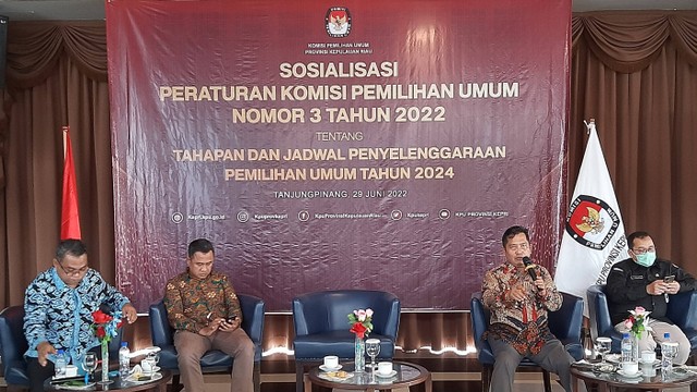 KPU Kepri sosialisasikan tahan pemilu 2024 di Tanjungpinang. Foto: Ismail/kepripedia.com