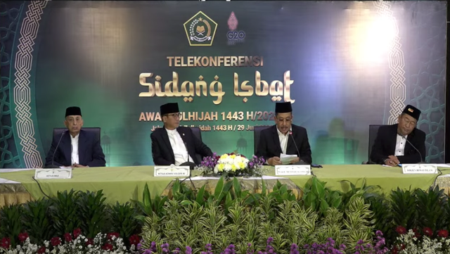 Sidang isbat penentuan awal Zulhijah 1443 H untuk menentukan Idul Adha, Rabu (29/6/2022). Foto: Kemenag RI