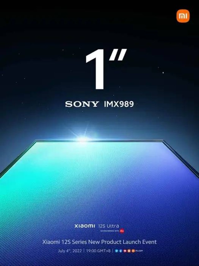 Xiaomi akan gunakan sensor 1 inci IMX989 milik Sony untuk flagship Xiaomi 12S Ultra. Foto: Xiaomi