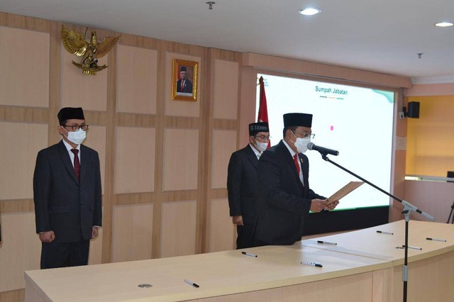 Pelantikan pejabat eselon 1 & 2 Badan Pangan Nasional di Kantor Pusat Badan Pangan Nasional, Ragunan, Jakarta Selatan, Kamis (30/6)
 Foto: Dok. Humas Badan Pangan Nasional