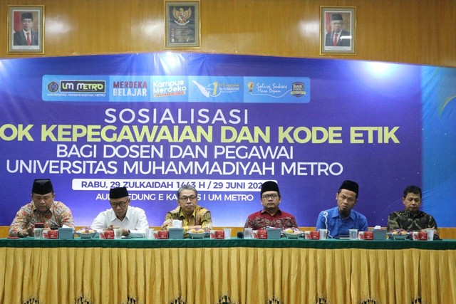 Sosialisasi pokok kepegawaian Universitas Muhammadiyah Metro, Sumber Foto: Facebook