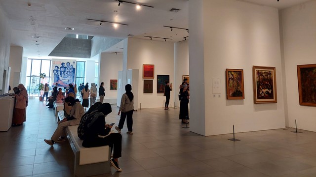 Suasana Pameran Seni Kontemporer di Galeri Seni, Taman Ismail Marzuki (03/07/2022) Foto: Ulfah/IISIP Jakarta