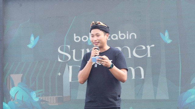 CEO dan Co-founder Bobobox Indra Gunawan dalam acara peresmian Bobocabin di Kintamani, Bali, Jumat (24/6/2022). Foto: Bobobox