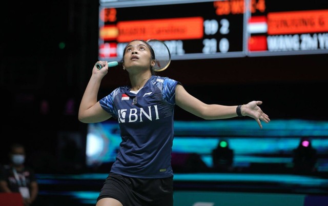 Gregoria Mariska Tunjung di Malaysia Open 2022. Foto: PBSI