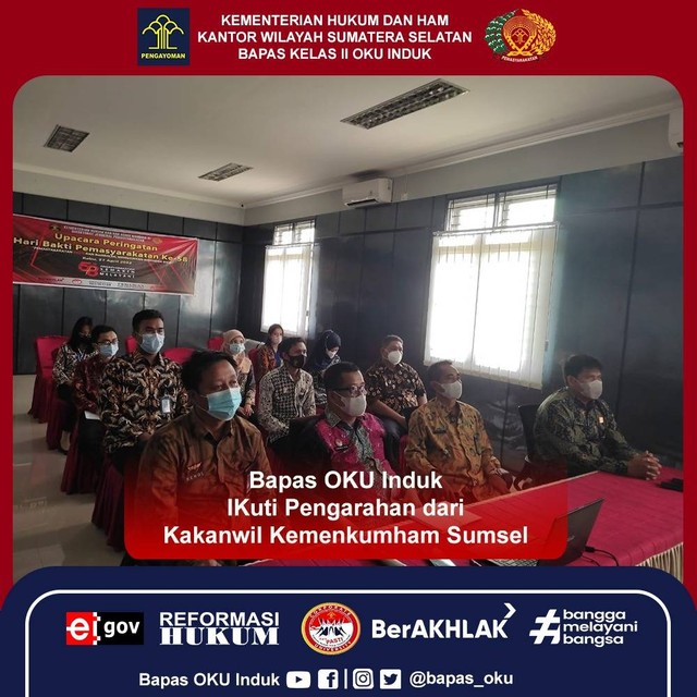 BAPAS OKU Induk Ikuti Arahan Tugas Dari Kakanwil Kemenkumham Sumsel ...