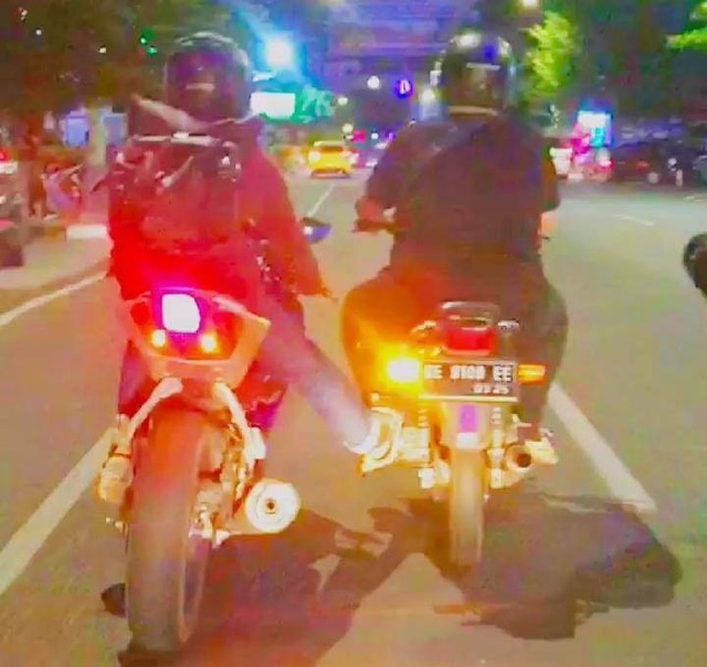 Stut motor di jalan Kota Bandar Lampung. | Foto: Sinta Yuliana / Lampung Geh
