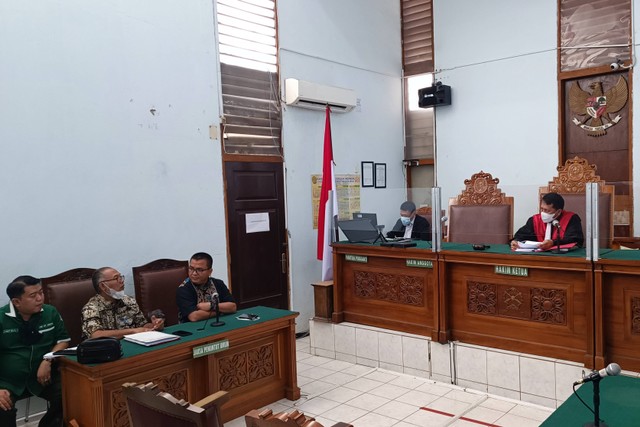 Sidang Perdana Praperadilan Bendahara Umum PBNU, Mardani H Maming di PN Jakarta Selatan, Selasa (12/7/2022). Foto: Aprilandika Pratama/kumparan