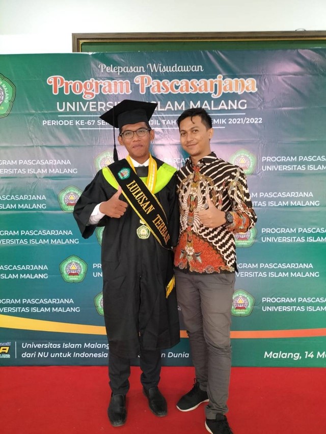 Sosok Masyhuri, alumnus Magister Unisma Malang yang lolos sebagai penerima beasiswa LPDP dalam negeri. Foto / dok