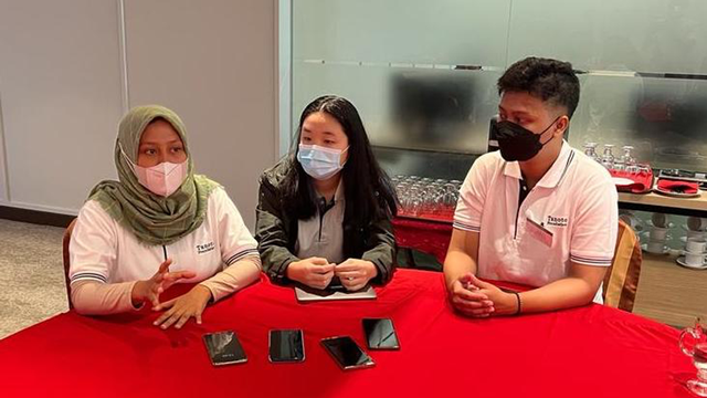 Tanoto Scholars Alya, Violin, dan Elang di Tanoto Scholars Gathering 2022. Foto: Dok. Tanoto Foundation