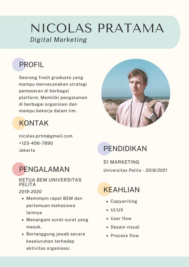 Contoh Cv Fresh Graduate Tanpa Pengalaman Kerja Sebagai Referensi Kumparan Com