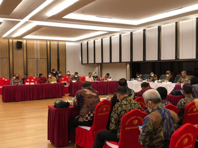 Rapat Penyusunan Naskah Kabijakan Program Asimilasi berdasarkan Keadilan Restoratif Sumber : Ditjenpas