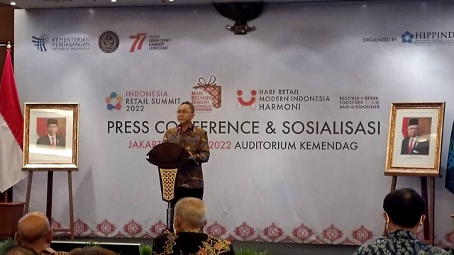 Launching Indonesia Ritel Summit 2022 di Kantor Kementerian Perdagangan, Kamis (14/7/2022). Foto: Akbar Maulana/kumparan