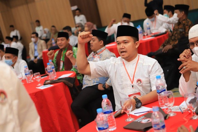 Ratusan Ustadz Sahabat Ganjar (Usbat) menggelar acara silaturahmi di Hotel Grand Inna Darma Deli, Kota Medan, Sumatera Utara (Sumut). Foto: Dok. Istimewa