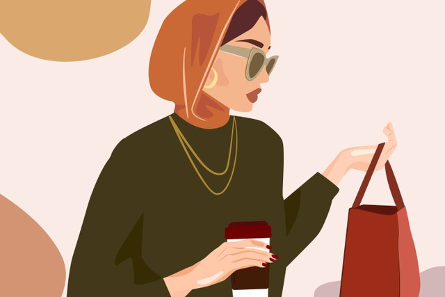 Ilustrasi outfit untuk coffee date. Foto: Shutterstock