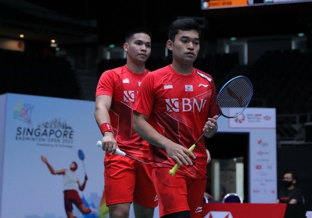 Leo Rolly Carnando/Daniel Marthin di Singapore Open 2022. Foto: Dok. PBSI