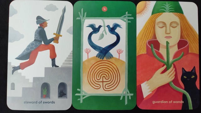Steward of Swords, Four of Wands, Guardians of Wands. (Foto: Lidia)